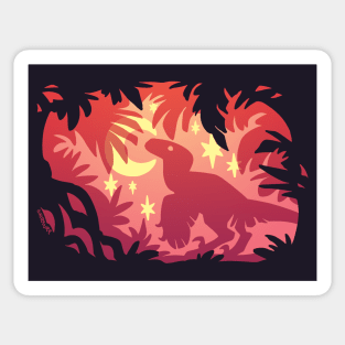 Stargazing Dino (Red Variant) Sticker